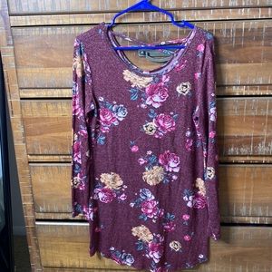 Long sleeve floral dress